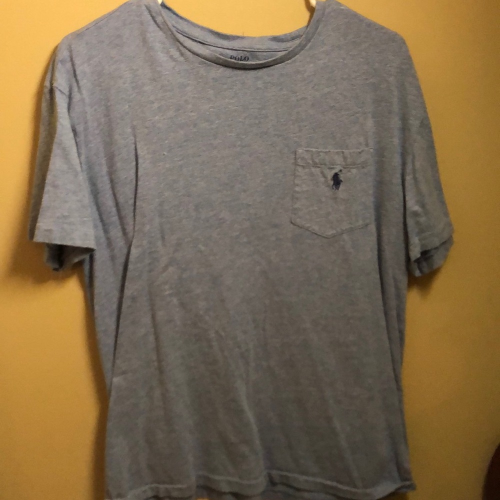 Blue polo shirt